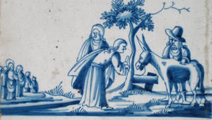 Motiv um 1690 - Die Eselin für den Einzug nach Jerusalem wird gestellt