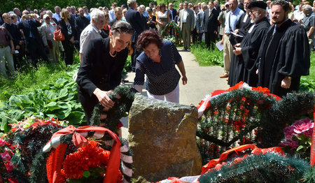 Galina Lewina - ihr Vater entwarf die Pläne für die Gedenkstätte - Foto: IBB