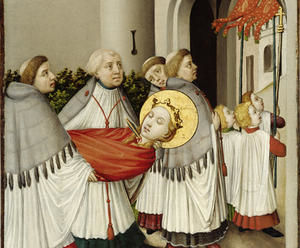Grablegung der heiligen Ursula, um 1440, oberrheinisch