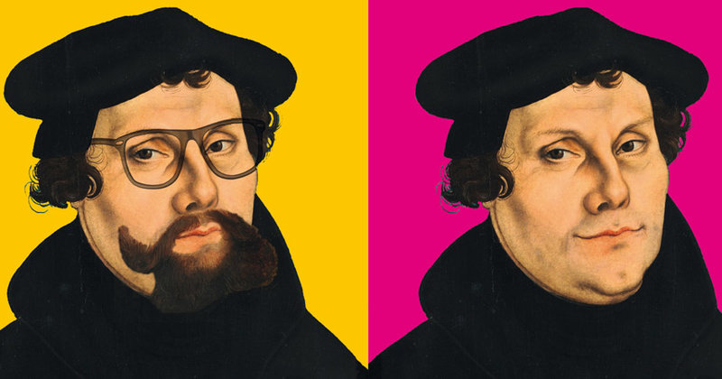 Luther als Schanzen-Hipster: Ein Ausschnitt aus dem Logo der Martinstage 2016