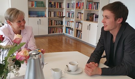 Kirsten Fehrs im Gespräch mit Initiator Max-Fabian Wolff-Jürgens