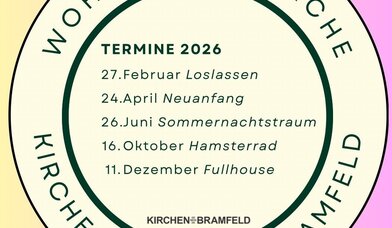 Termine Wohnzimmerkirche 2026 - Copyright: Kirchengemeinde Bramfeld