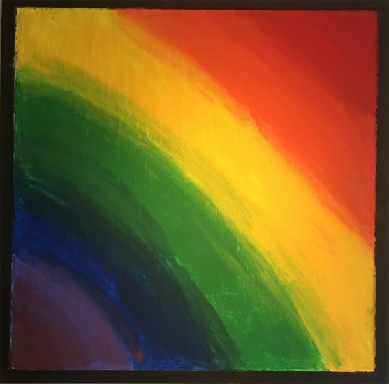 gemalter Regenbogen (Ausschnitt)