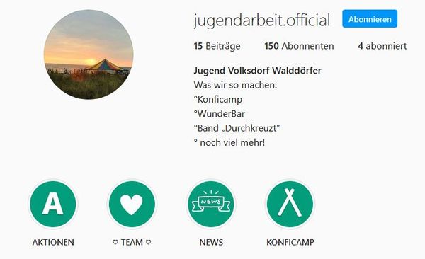 Jugendarbeit auf Instagram - Copyright: Marion Komm
