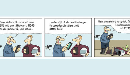Gib mir 5 für MOGO Hamburg - Cartoon Martin Perscheid  - Copyright: Martin Perscheid / MOGO Hamburg