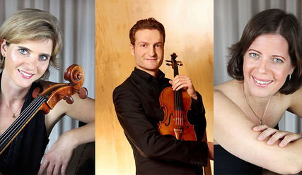 Klaviertrio Konradin Seitzer (Violine), Olivia Jeremias (Violoncello) - Konzertmeister und Solocellistin der Hamburger Philharmoniker - und Katharina Hinz (Klavier).  - Copyright: © BRump