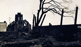 Dieses Foto aus dem September 1945 zeigt die Zerstörung, die die Atombombe in Hiroshima anrichtete. - Copyright: © National Museum of the U.S. Navy, public domain