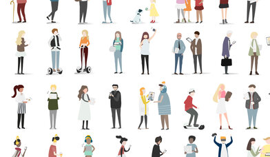 Illustration mit verschiedenen Menschen - Copyright: Designed by Freepik