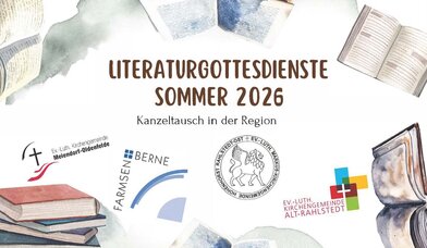 Plakat Literaturgottesdienste - Copyright: Kaja Lenzing/ Canva