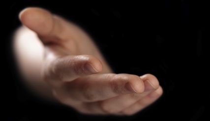 Ausgestreckte Hand