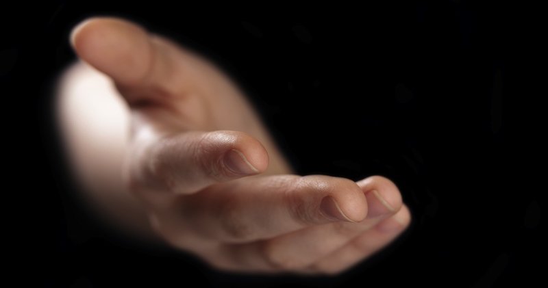 Ausgestreckte Hand