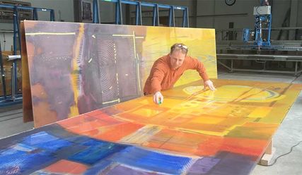 Jörgen Habedank in der Glaswerkstatt - Copyright: Jörgen Habedank