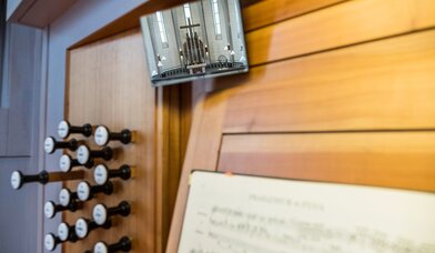 Mühleisen-Orgel in der Kirche am Rockenhof - Copyright: Christian Irrgang