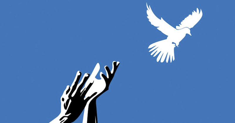 Gedenken und beten für den Frieden