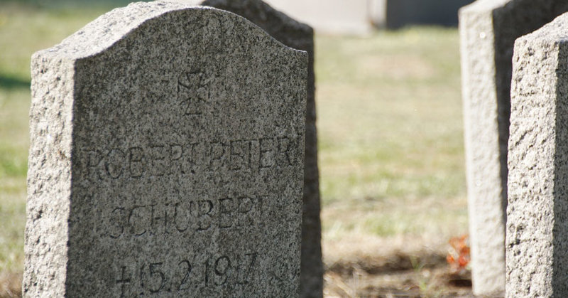 Gräber von Soldaten aus dem 1. Weltkrieg auf dem Friedhof Diebsteich
