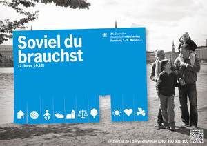 Das Plakat zum Kirchentag in Hamburg  - Copyright: DEKT