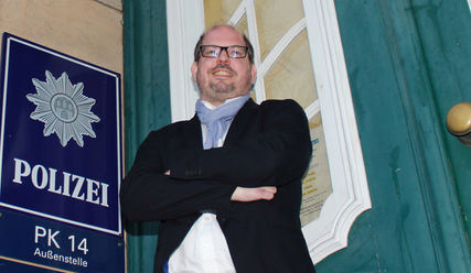 Für ihn die 'beste Stelle', sagt der neue Polizeipastor Patrick Klein - Copyright: Timo Teggatz