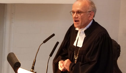 'Für Menschlichkeit und gegen Hass eintreten': Horst Gorski bei seiner Abschiedspredigt - Copyright: Sabine Henning/kirche-hamburg.de