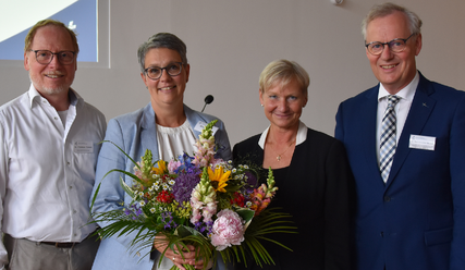 Synodenpräses Dr. Thomas Flower, Pastorin Anja Botta, Bischöfin  Kirsten Fehrs, Propst Dr. Karl-Heinrich Melzer. - Copyright: Monika Rulfs/Kirchenkreis Hamburg-West/Südholstein