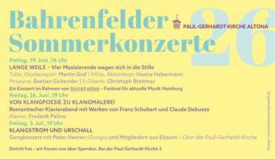 Konzertplakat Bahrenfelder Sommerkonzerte - Copyright: Kathrin Steigerwald