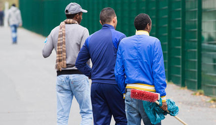 Sie werden gebraucht in Hamburg - Unterkünfte für Flüchtlinge - Copyright: epd