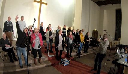 Gospelchor bei der Probe Erlöserkirche Borgfelde - Copyright: © Hagen Grützmacher