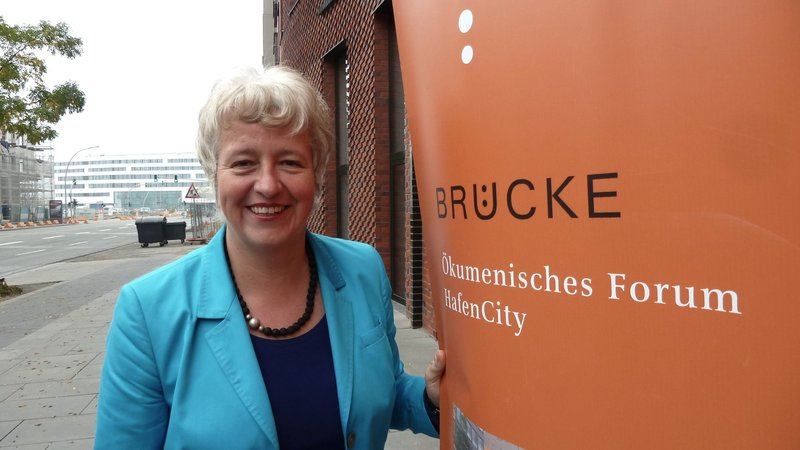 Pastorin Corinna Schmidt leitet das Ökumenische Forum Hafencity
