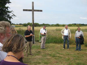 zkreuz markiert auf Fehmarn, wo einst die Peter und Paul Kapelle stand