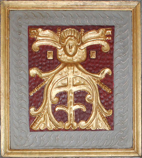 Gestühldetail in der St. Pankratiuskirche Ochsenwerder