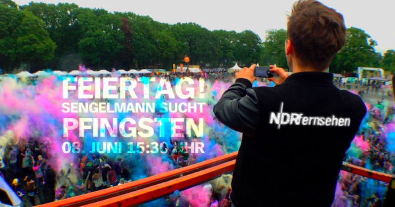 Julian Sengelmann bei den Dreharbeiten