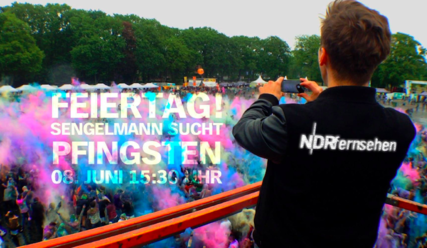 Julian Sengelmann bei den Dreharbeiten