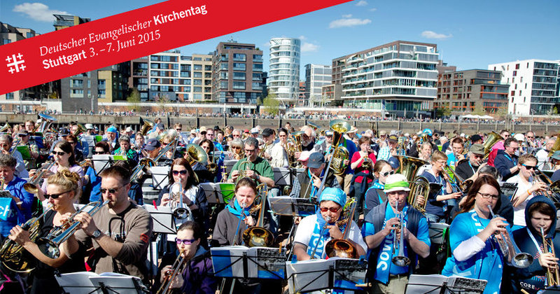 Kirchentag Hamburg 2013 – Bläserchor in der HafenCity