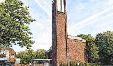 Dankeskirche Hamburg Rahlstedt- Ost - Copyright: ChatGbt