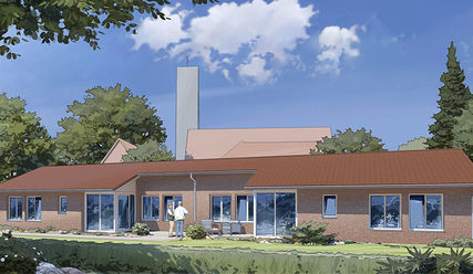 So ungefähr soll die neue Kirchenkate aussehen – Projektzeichnung - Copyright: Emmauskirchengemeinde Norderstedt