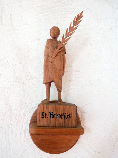 Skulptur des heiligen Pankratius in der Ochsenwerder Kirche - Copyright: Foto Simone Vollstädt
