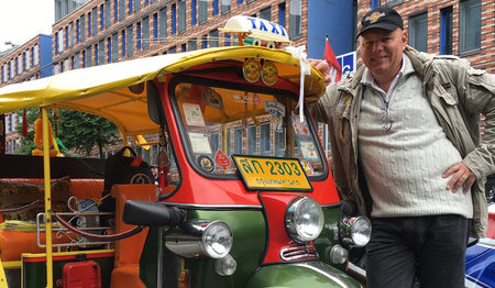 Schafft 80 Stundenkilometer: Stefan Stoltenbergs Tuk-Tuk
