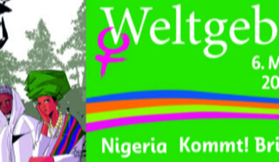offizieller Banner Weltgebetstag mit Datum und Frauen aus Nigeria - Copyright: ©Weltgebetstag e.V.