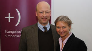 Hauptpastor und Propst Johann Hinrich Claussen mit Bischöfin Kirsten Fehrs  Foto: Kirchenkreis Hamburg-Ost/Tobias Bohl - Copyright: Kirchenkreis Hamburg-Ost/Tobias Bohl