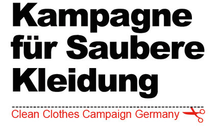 Schriftzug saubere Kleidung - Copyright: CCC Hamburg Saubere Kleidung
