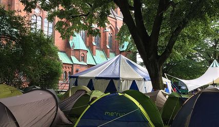 G20-Camp vor St. Johannis Altona - Copyright: Kirchengemeinde Altona-Ost
