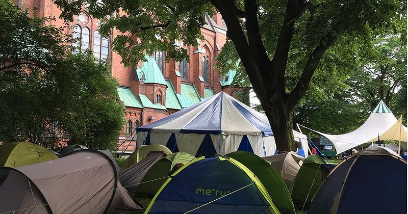 G20-Camp vor St. Johannis Altona
