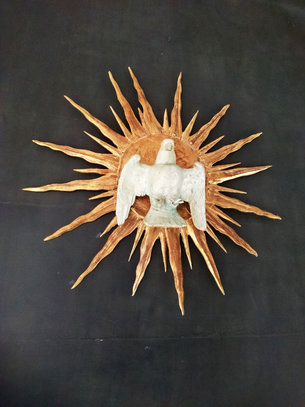 Kanzeltaube in der St. Pankratiuskirche Ochsenwerder
