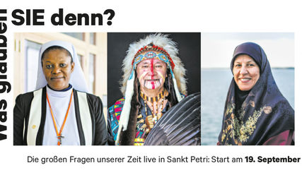 Cover des Flyers 'Was glauben SIE denn' - Copyright: © Hauptkirche St. Petri