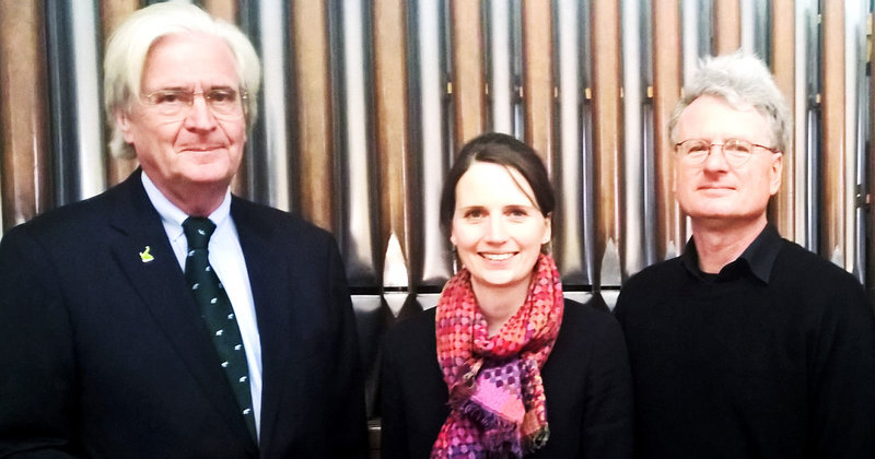 Claus Hagenbeck, Pastorin Gesina Bräunig und Kirchenmusiker Hans-Christoph Ebert