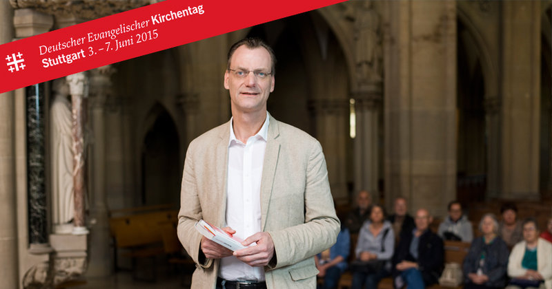 Kirchentagspastor Arnd Schomerus in der Stuttgarter Johanneskirche