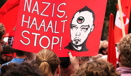Demonstration gegen Rechtsradikale