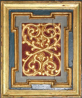 Gestühldetail in der St. Pankratiuskirche Ochsenwerder