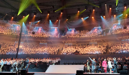 Stimmgewaltig - hier eine Aufnahme von der Uraufführung in der Dortmunder Westfalenhalle - Copyright: Stiftung Creative Kirche
