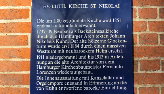 Tafel St. Nikolai Billwerder Tafel St. Nikolai Billwerder